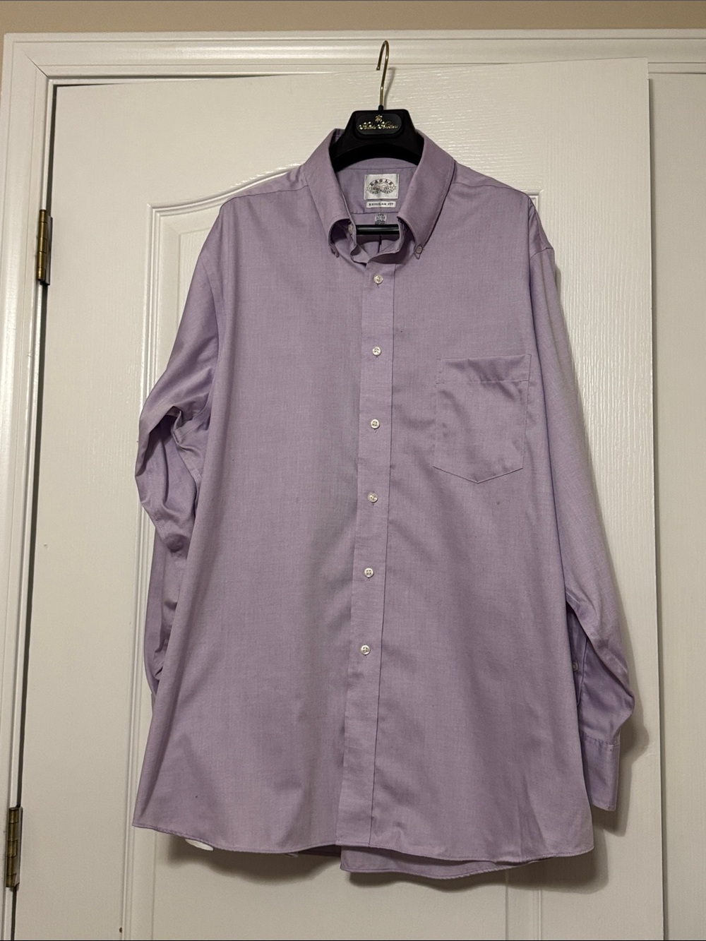 80’s Two Ply Pinpoint American Eagle Men's Lavender Button-Down Dress Shirt